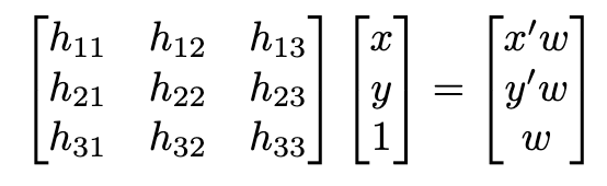 Homography Matrix