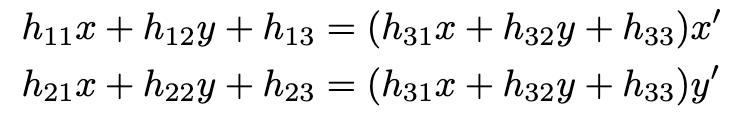 Expanded Homography